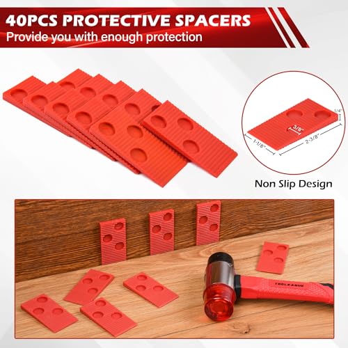 43 Pcs Laminate Wood Flooring Installation Kit with Mallet, Spacers, Pull Bar and Tapping Block R8227