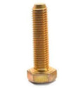 3/8 inch-24 x 2 3/8 inch Fine Thread Grade 8 Hex Cap Screw Alloy Steel Yellow Zinc Plated Pk 100 J574606