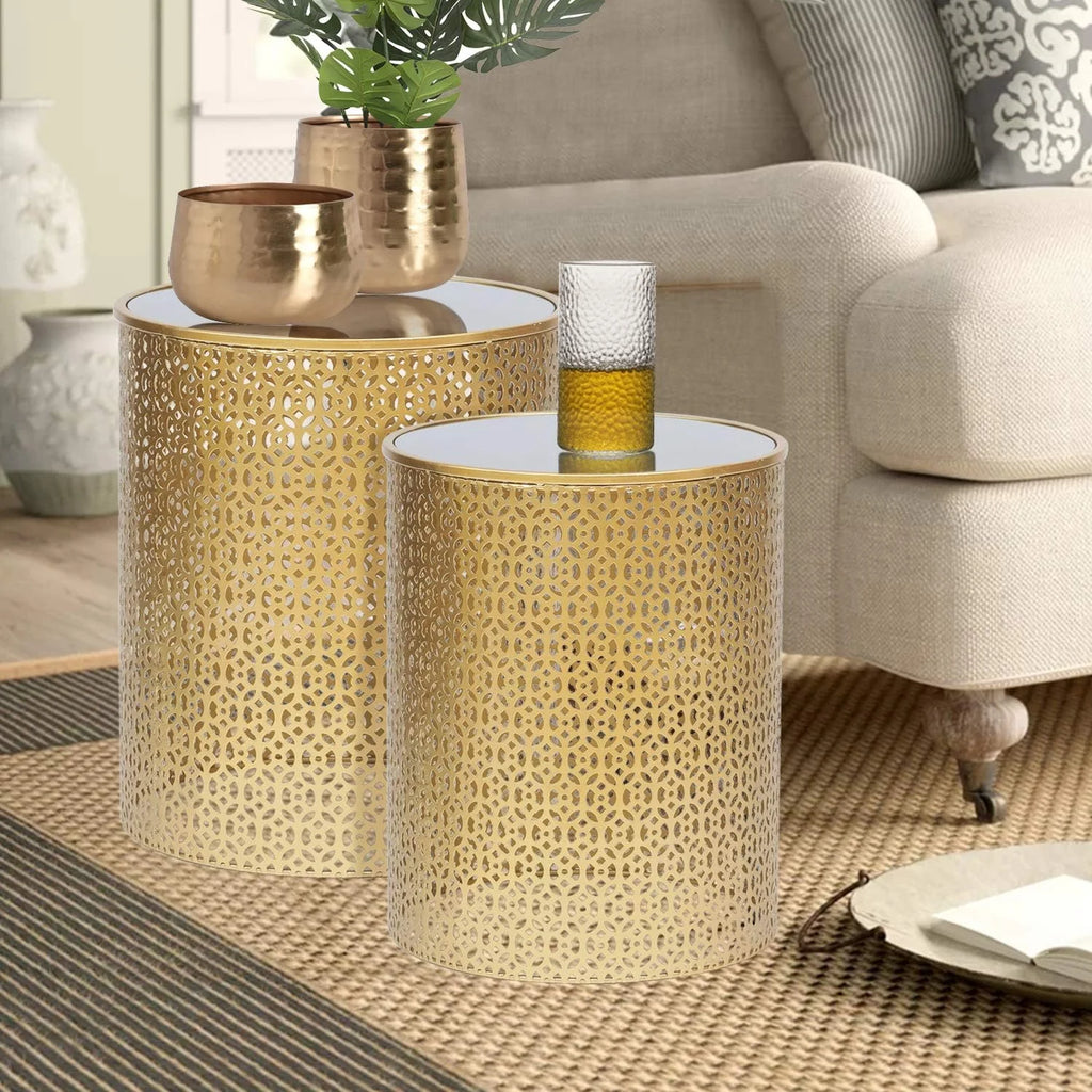 Round Nesting Accent Tables Set Of 2 G893496