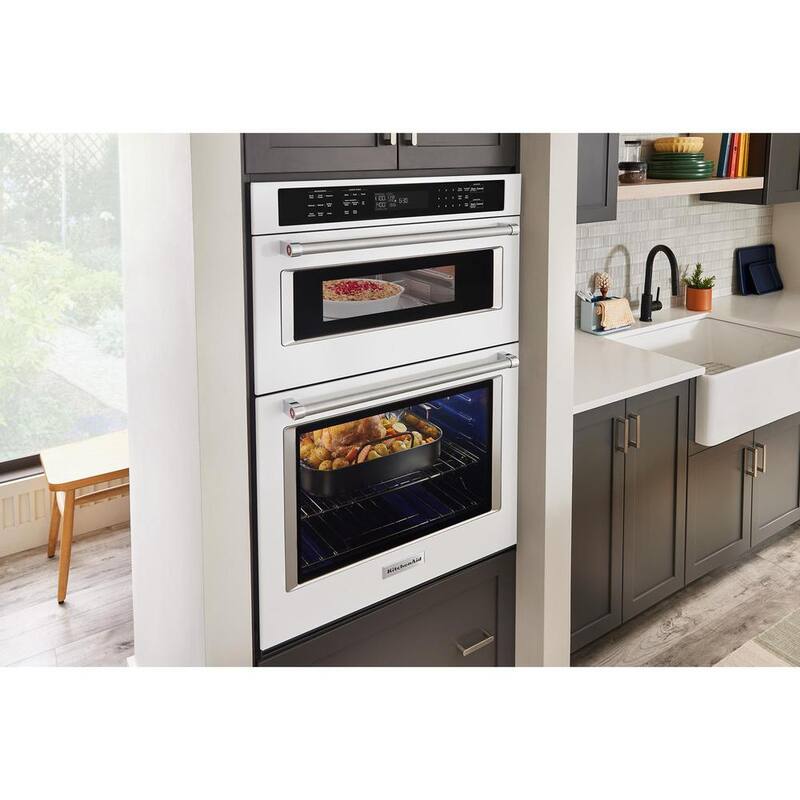 Electric Wall Oven and Microwave Combo in White E5524