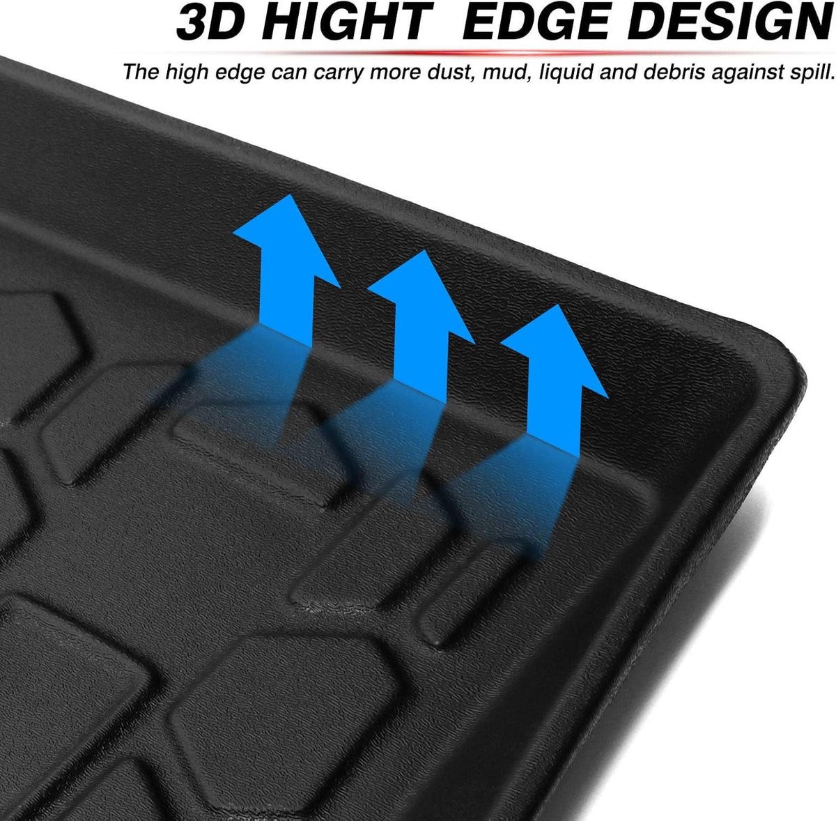 Black Non-Slip TPO Car Cargo Mat Pack of 2 D64877