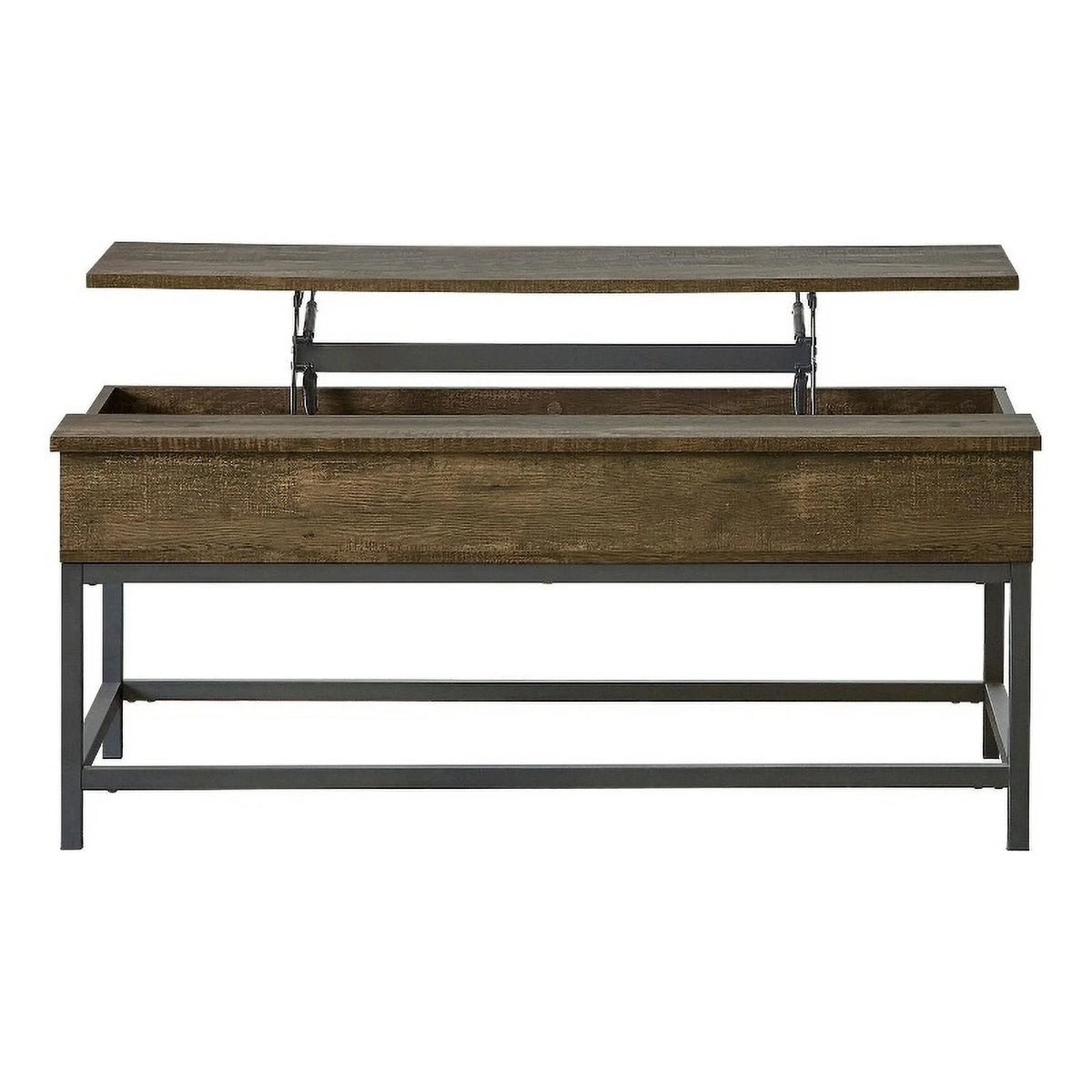 Industrial Wood and Metal Lift Top Coffee Table Y604