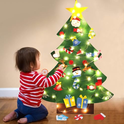 Felt Christmas Tree 26Pcs 3.2ft Wall Hanging V96171