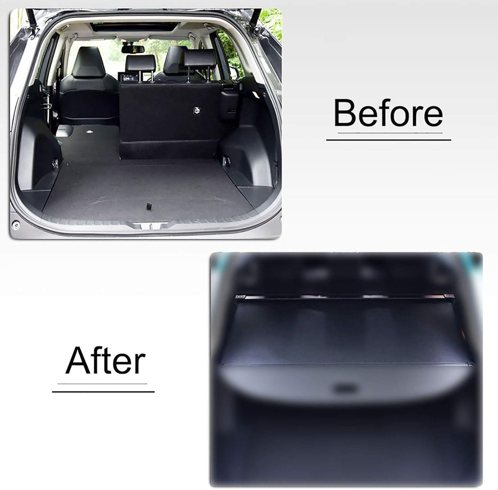 Cargo Security Rear Trunk Cover Retractable Black Pack of 2 Z1429