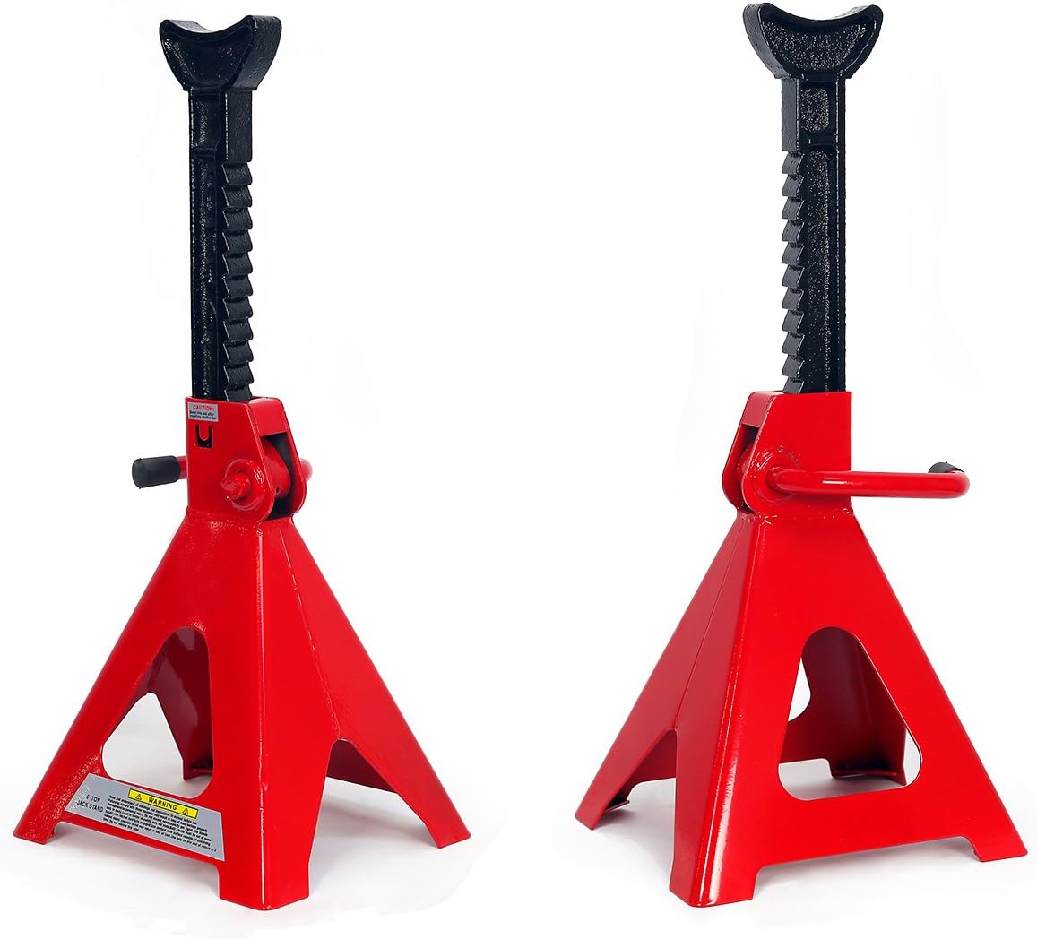 2PC Jack Stand 12-Ton Capacity Adjustable Height Self-Locking Ratchet Z78277