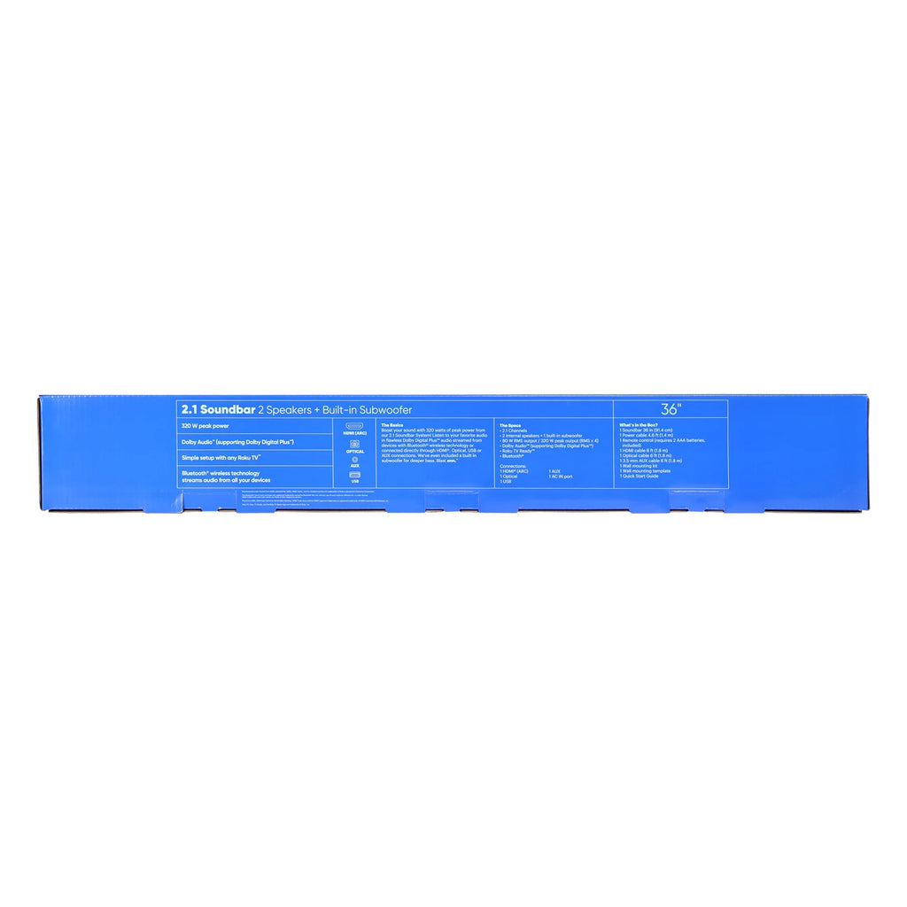 2.1 Soundbar System with 2 Speakers and Built-in Subwoofer F9234
