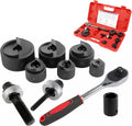 Ratchet Knockout Hole Punch Driver Kit 1/2 to 2 inch Hole Cutter Set B4337