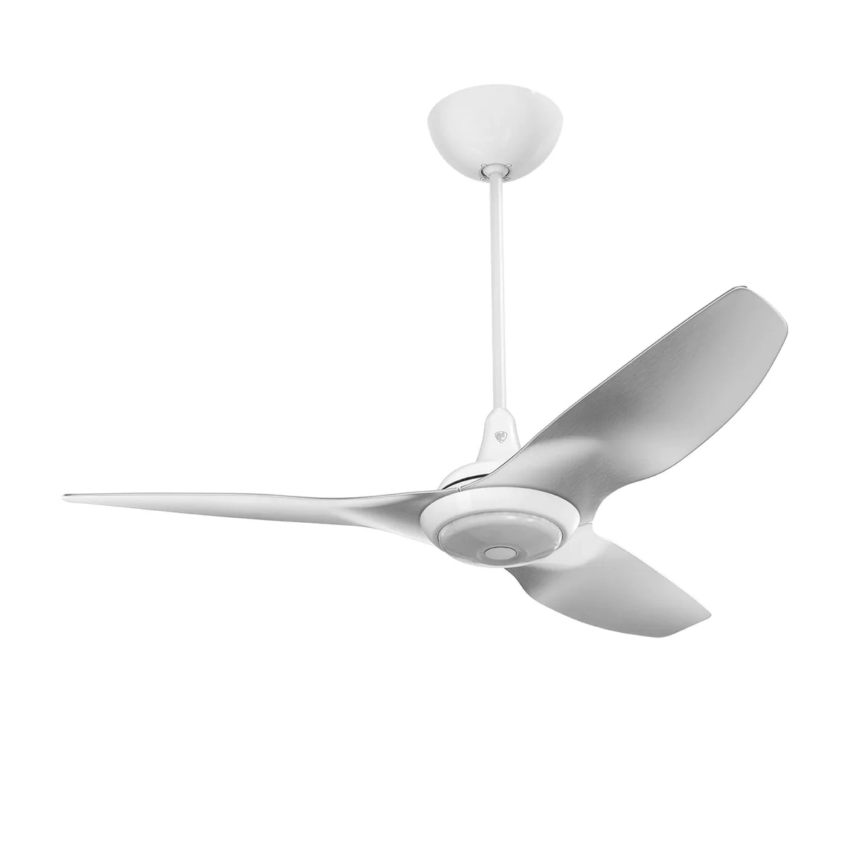 52 Ceiling Fan with Brushed Aluminum Blades and White Finish M6092