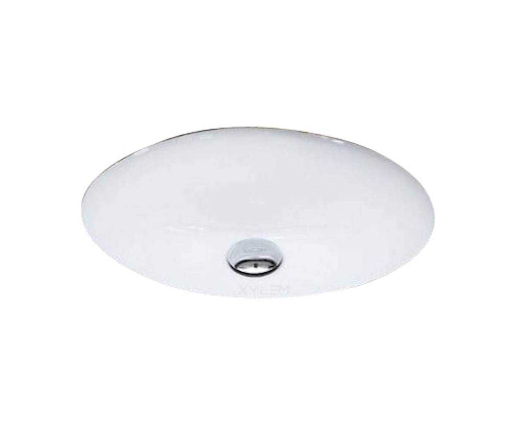 White Oval Undermount Sink W3559