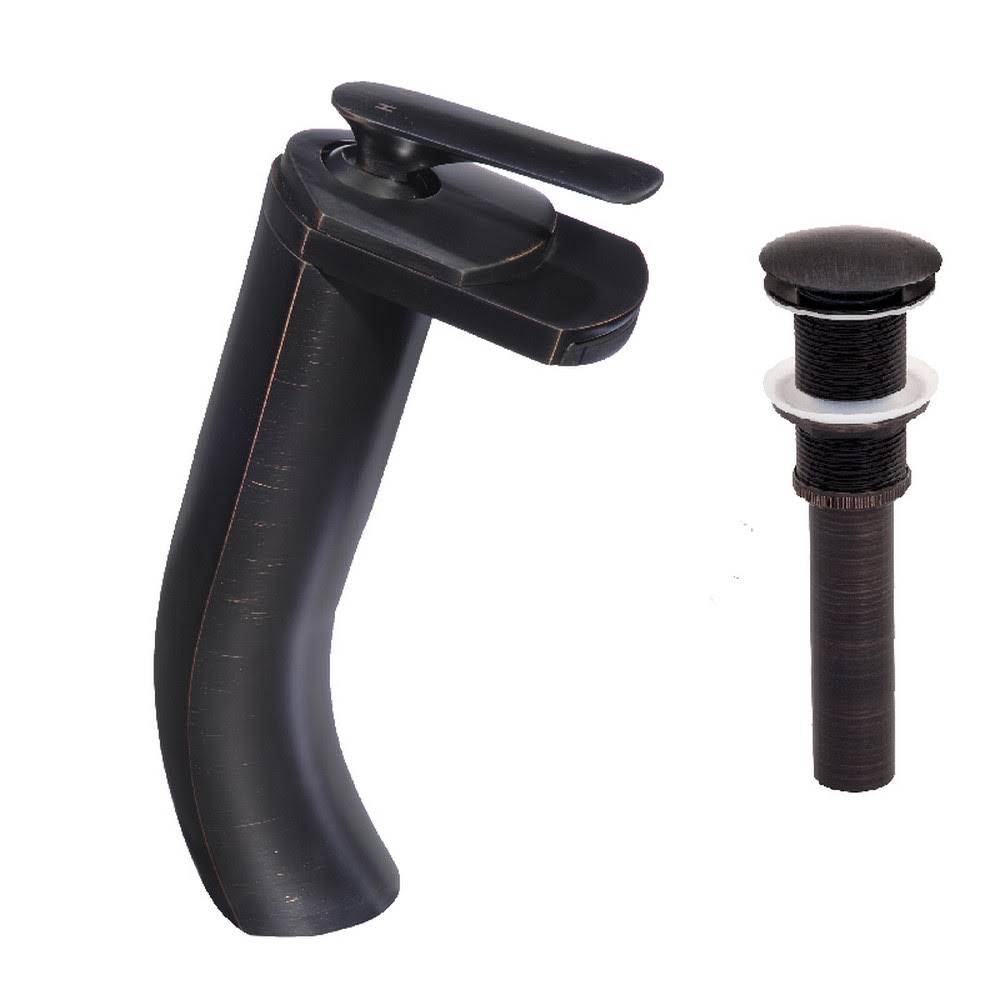 Oil Rubbed Bronze Waterfall Vessel Faucet Set J833451
