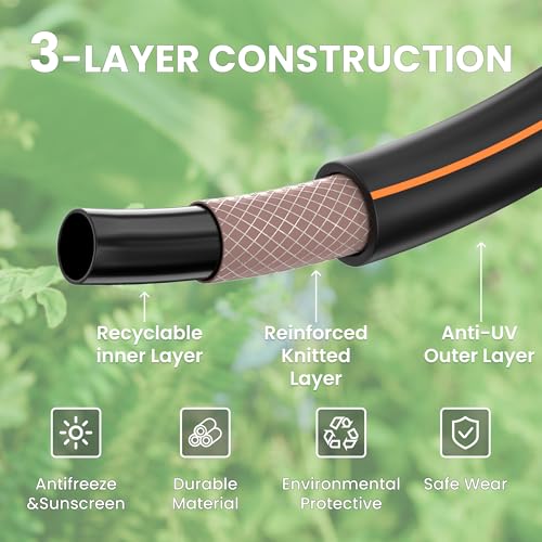 100ft x 5/8" Heavy Duty Flexible Hybrid Hose with Swivel Handle X6355