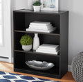 White 3-Shelf Bookcase with Adjustable Shelves C582