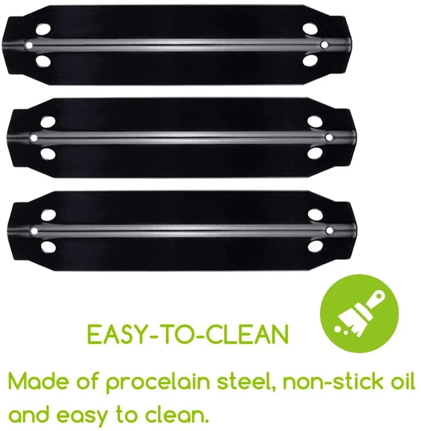 3 Packs Porcelain Steel Heat Shield Flame Tamer for 3-Burner Propane Gas Grill P2203