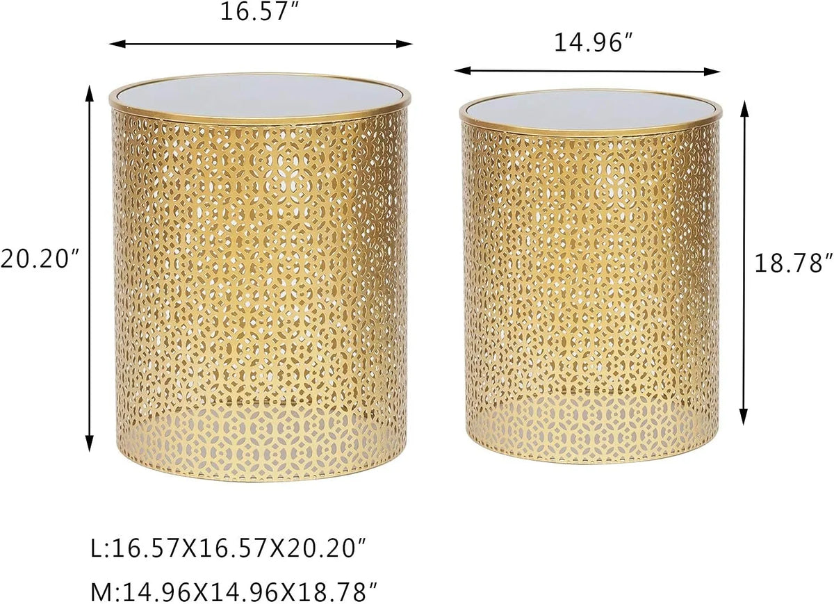 Round Nesting Accent Tables Set Of 2 G893496