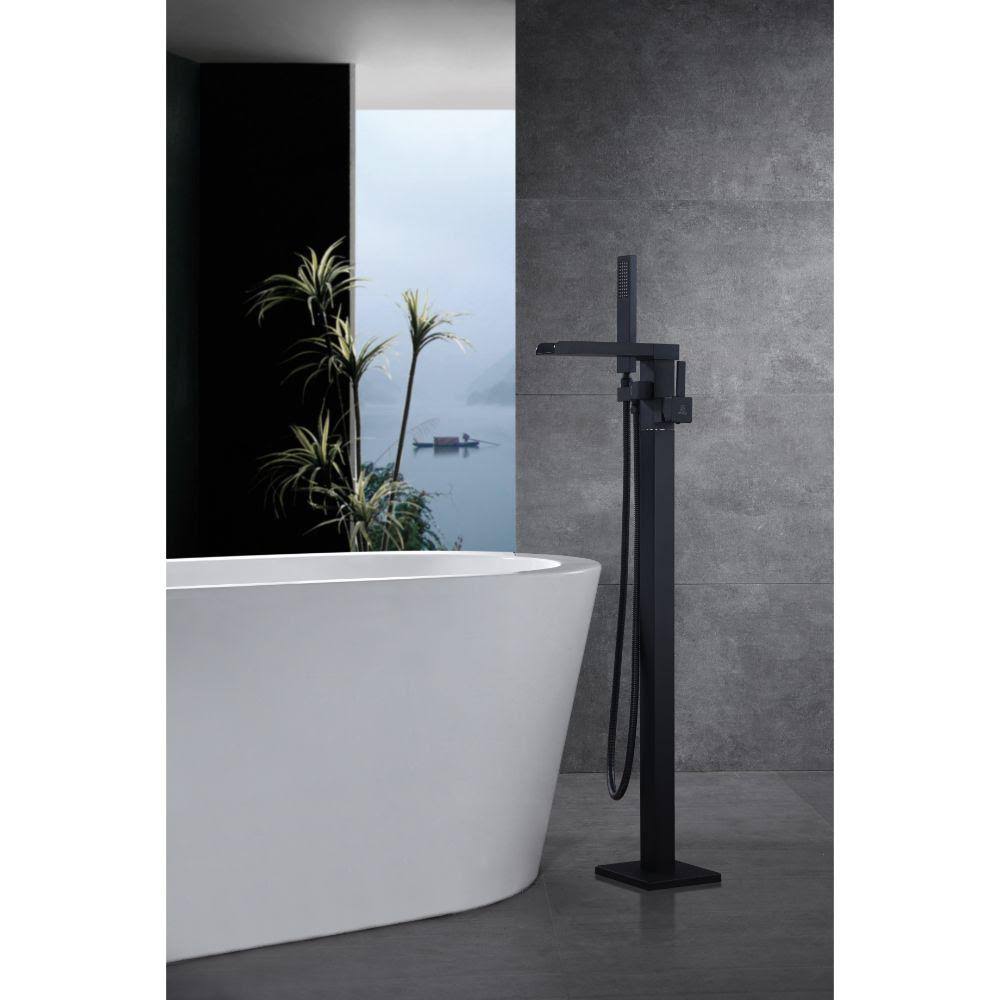 Matte Black Claw Foot Tub Faucet with Hand Shower A6813