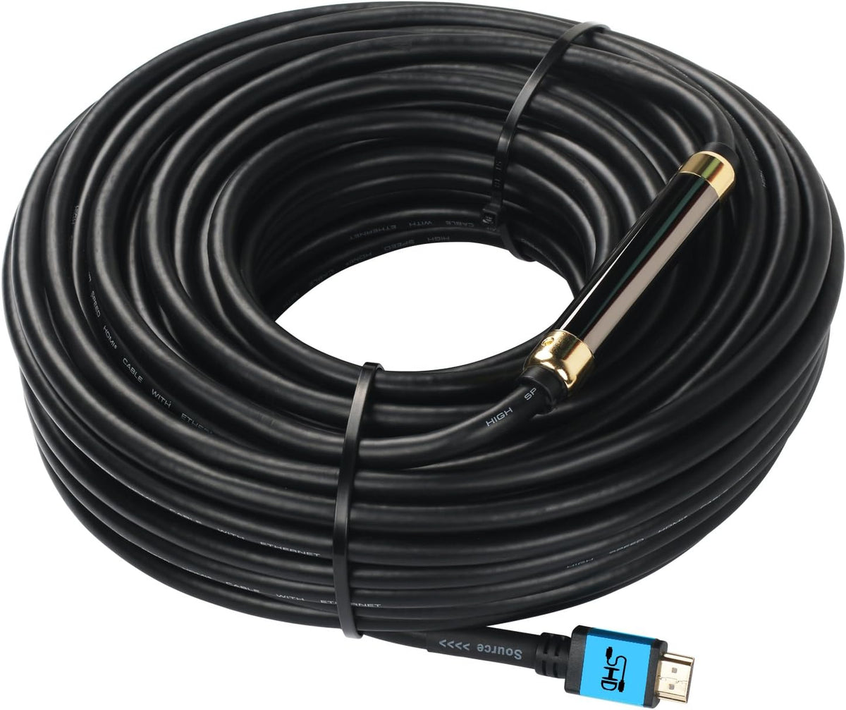 100 Feet HDMI Cable with Signal Booster, Black Z803
