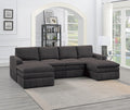 Plush Cushion 6pc Modular Sectional Set with Ottoman F734779