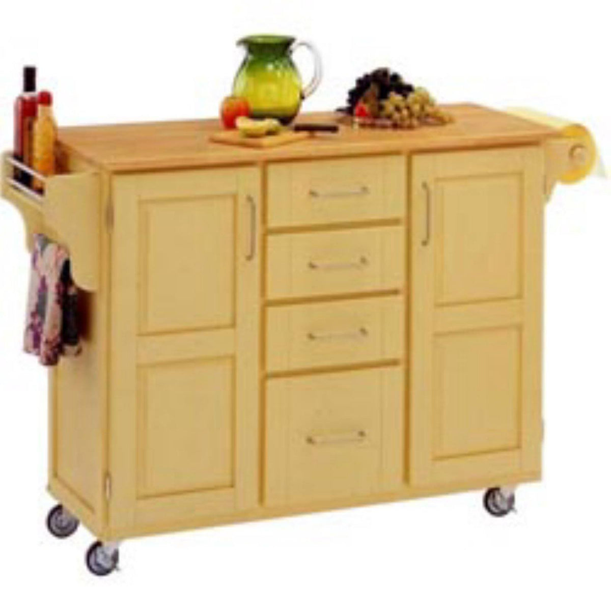 Warm Oak Cart with Wood Top G436220