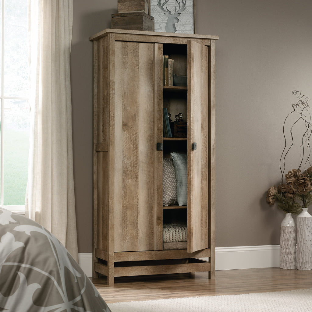 Lintel Oak Finish Storage Cabinet A291