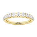 14k Solid Rose Gold Pave Set Half Eternity Diamond Wedding Band V5584