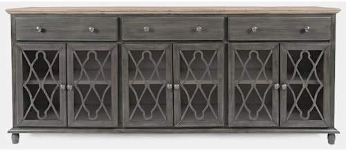 Six Door Grey Accent Cabinet Y641