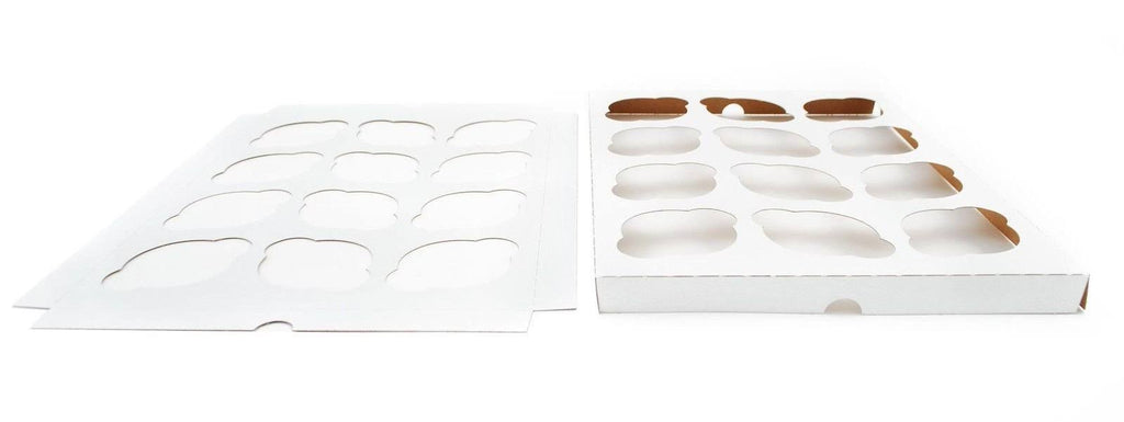 White Kraft Paperboard Cupcake Holder Inserts C403