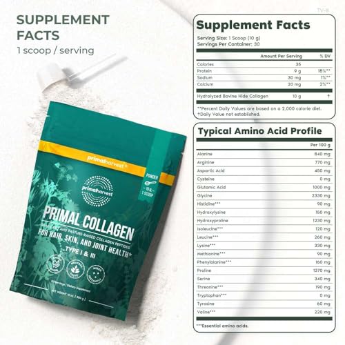 10 Oz Unflavored Collagen Peptides Powder V26832
