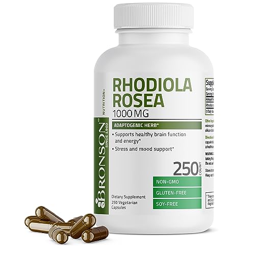 Rhodiola Rosea 1000 mg 250 Vegetarian Capsules I31380