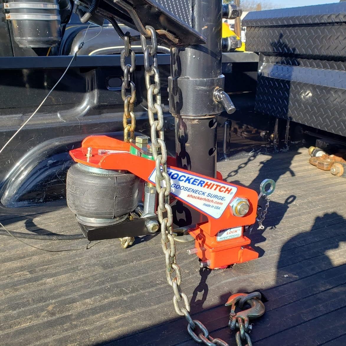 Gooseneck Air Hitch & Coupler, Round 4" Angled Pin 30K Coupler 9" Offset A203089