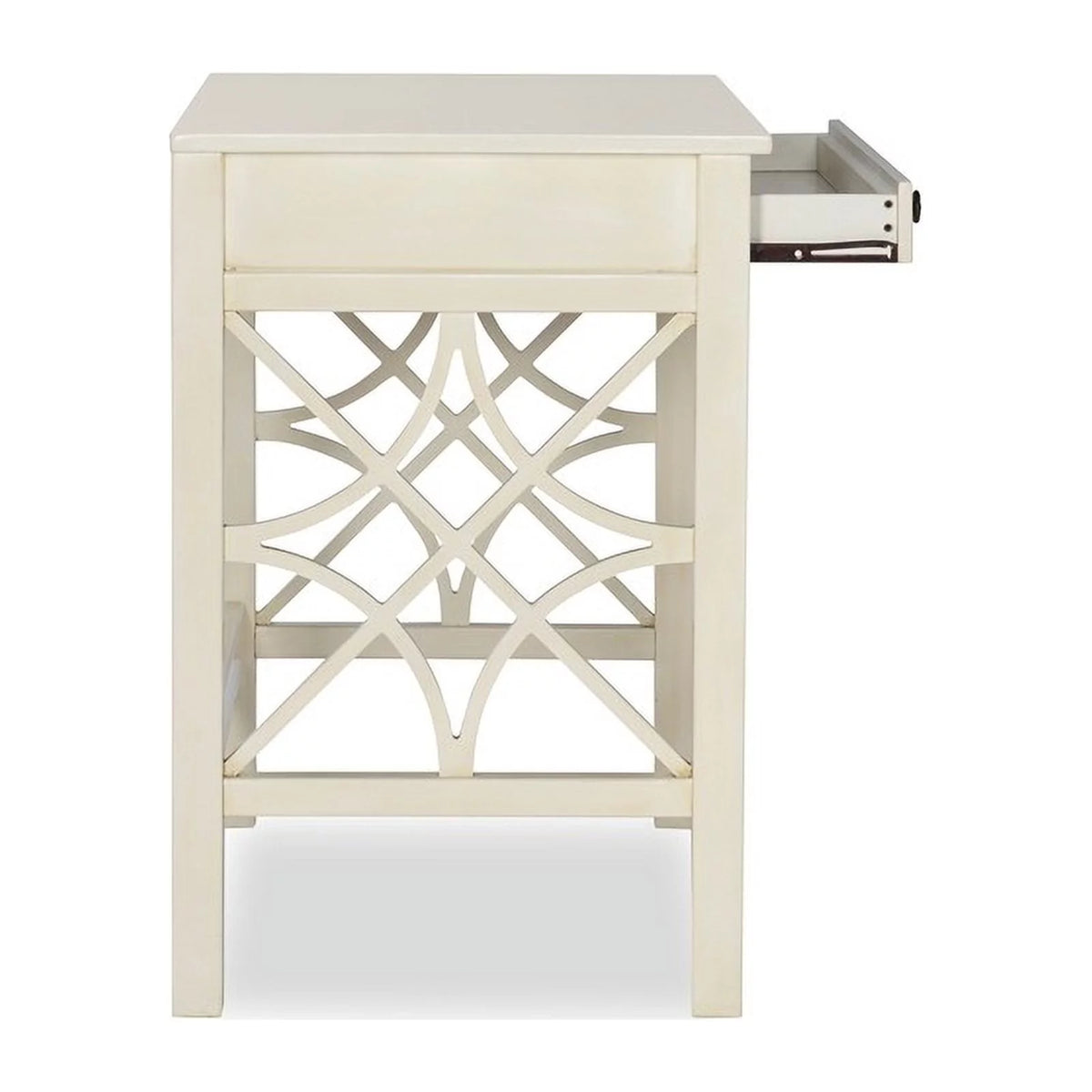 Antique White 1-Drawer Wood Desk V8338