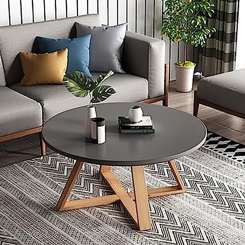 Solid Wood Round Coffee Table 31.5'' White U222122