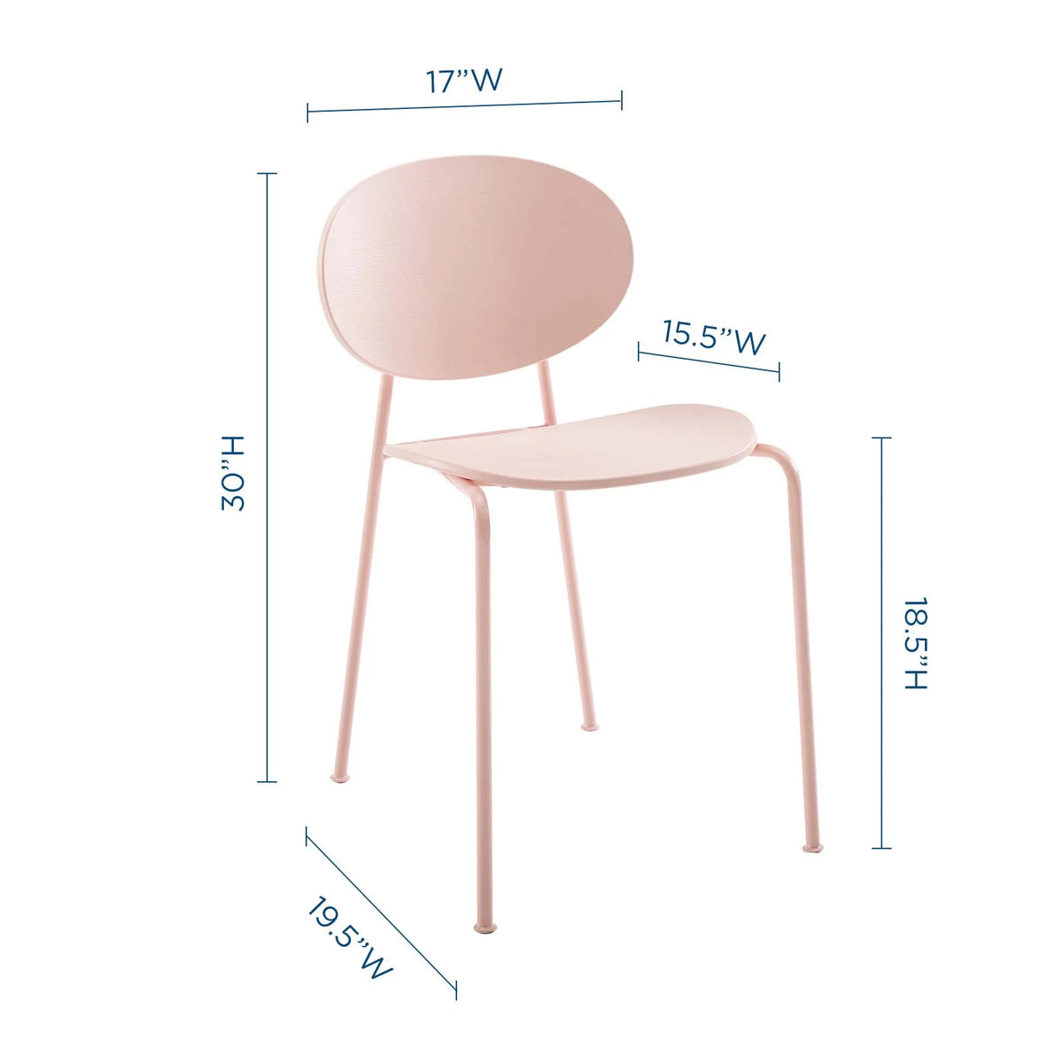 Pink Dining Side Chair Set of 2 O5325