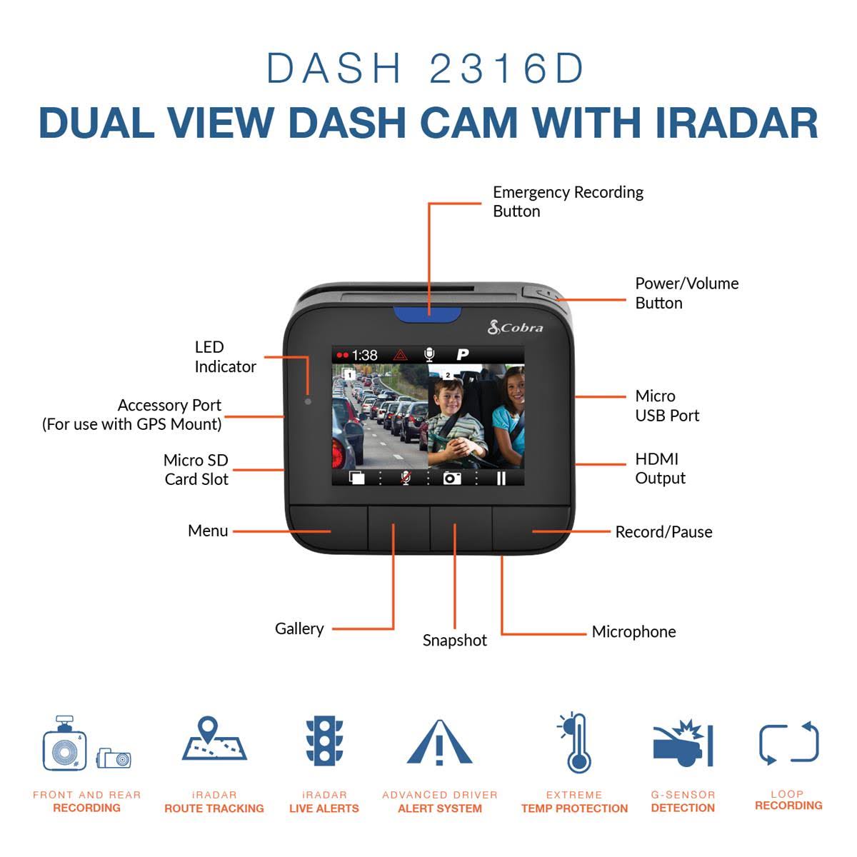 Dual-View Dash Cam C262