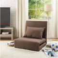 Brown Linen Floor Chair Q715323