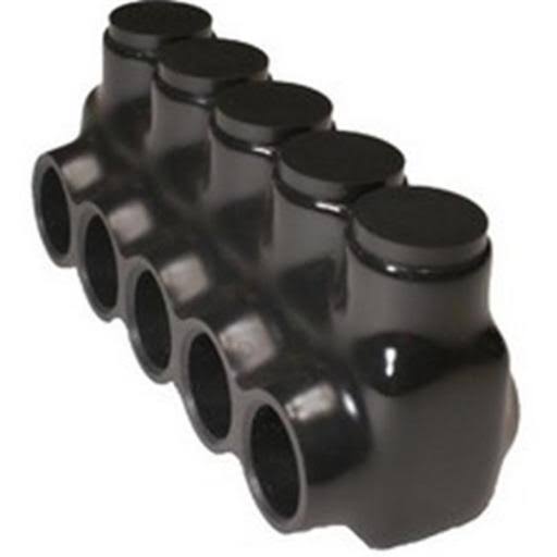 Black Insulated Multi-Cable Connector Single Entry 4.35 in. Z711