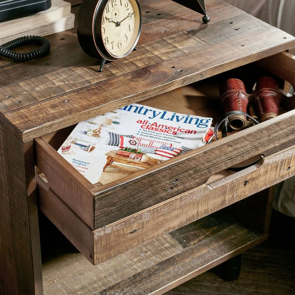 Solid Wood Nightstand D71881