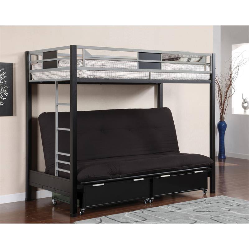 Metal Twin Over Futon Bunk Bed S490399