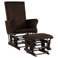 Pink Rocking Chair and Ottoman Set with Cushion F755272