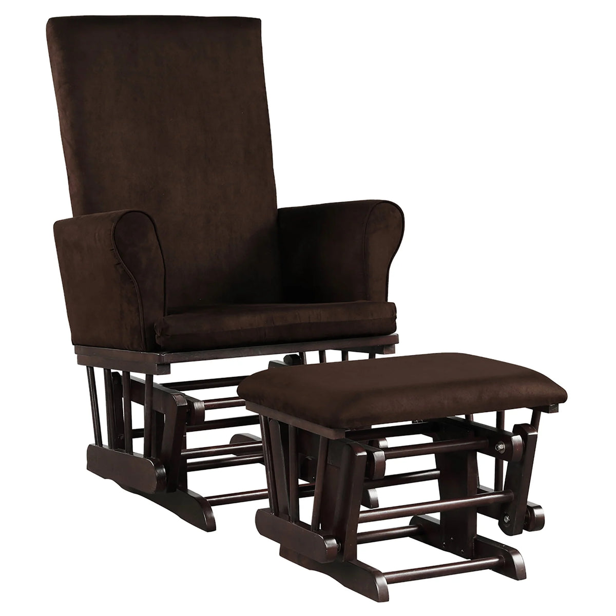 Pink Rocking Chair and Ottoman Set with Cushion F755272