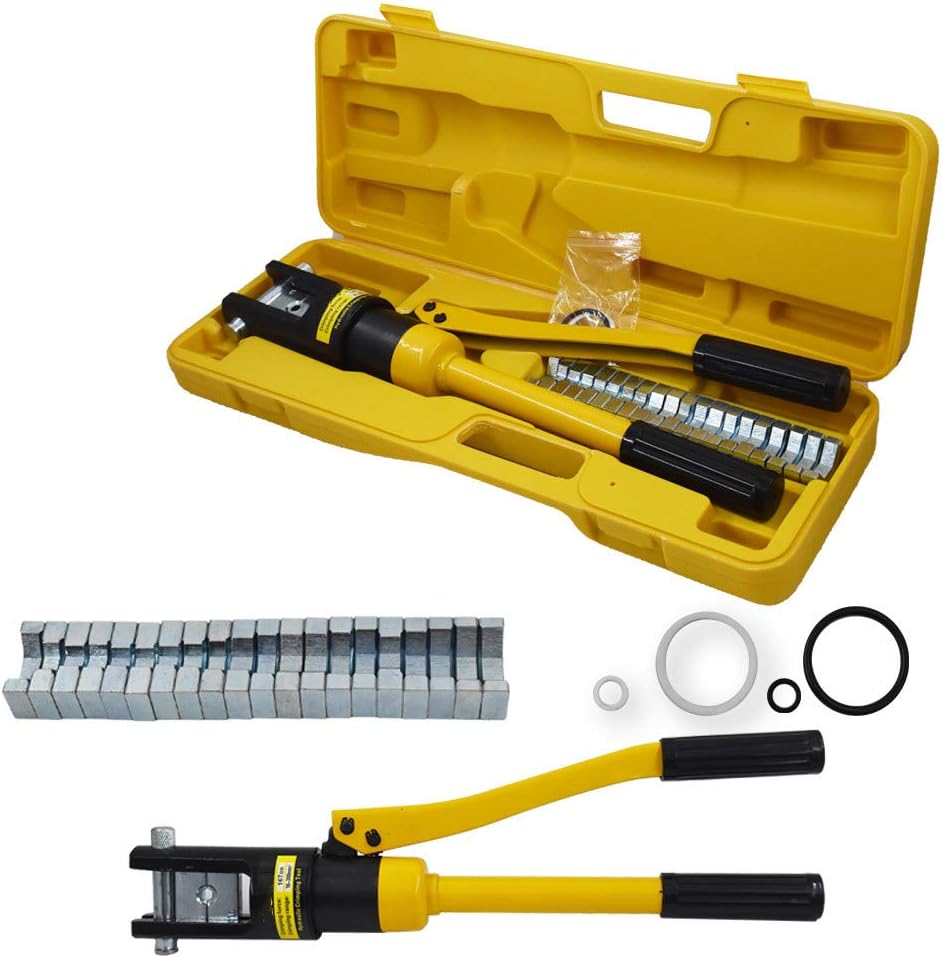 10 Ton Hydraulic Cable Crimper with 9 Dies I315