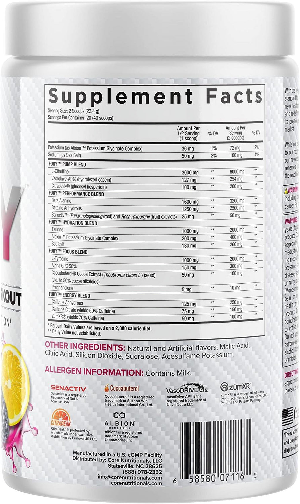 Pre-Workout (20 Servings / 15.8 Oz.) B59360