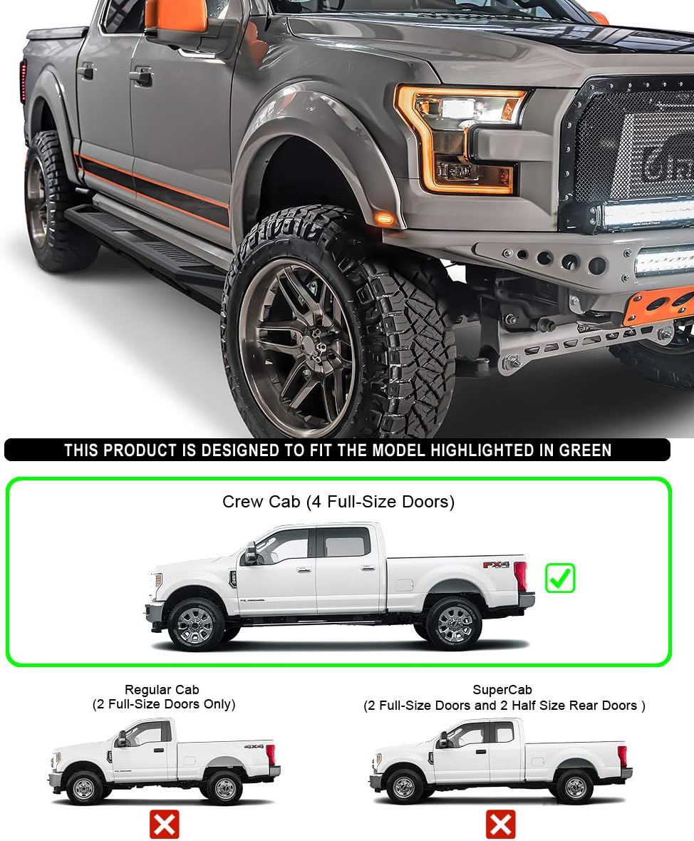 6.5in Aluminum Running Boards G907013