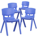 Blue Plastic Stackable School Chair, 4 Pack N453519