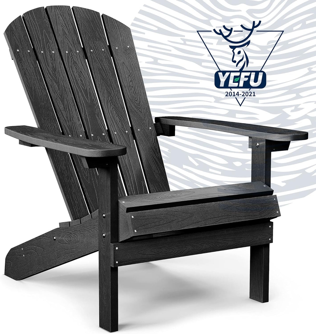 Black Plastic Adirondack Chair B596