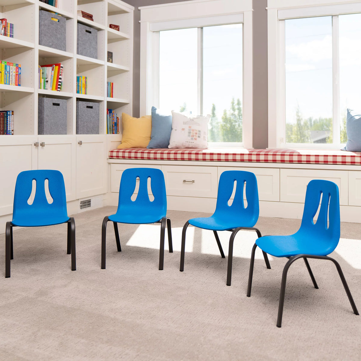 Children’s Stacking Chair 4 Pack Dragonfly Blue N640