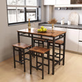 5-Piece Counter Height Pub Dining Set with Foot Support H773245