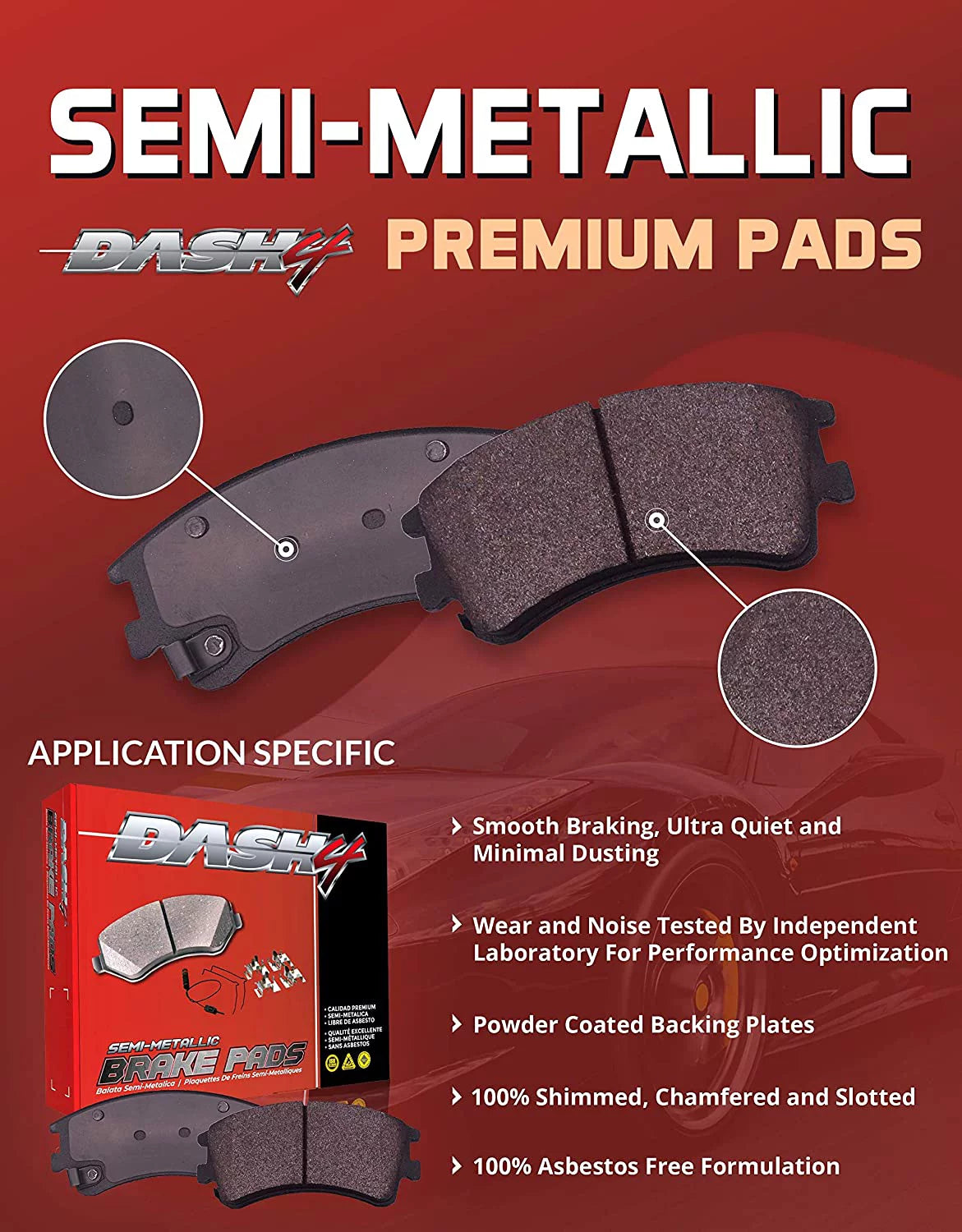 Semi-Metallic Disc Brake Pad A2703