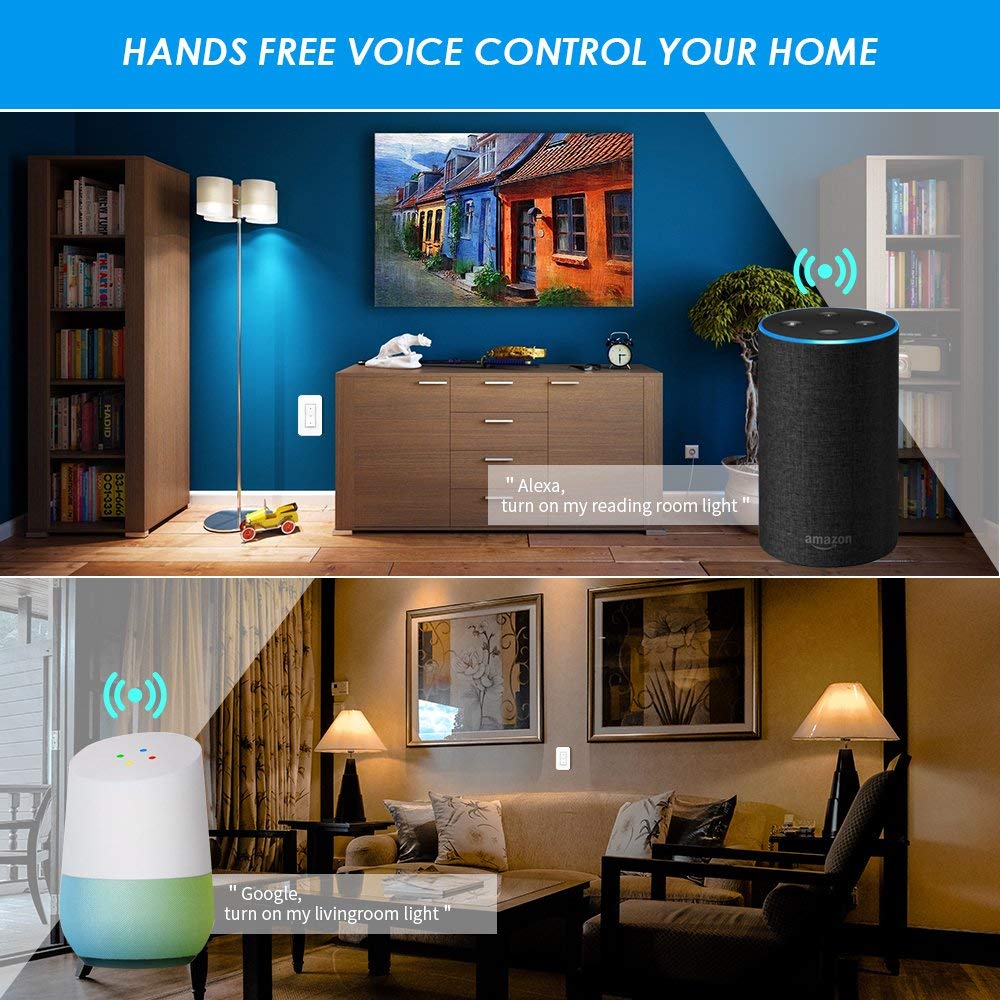 2-gang Smart Light Switch with WiFi Receiver W350918
