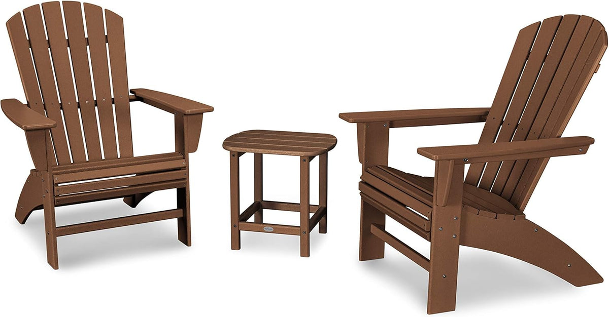 3-Piece Curveback Adirondack Chair Set with Side Table R3446