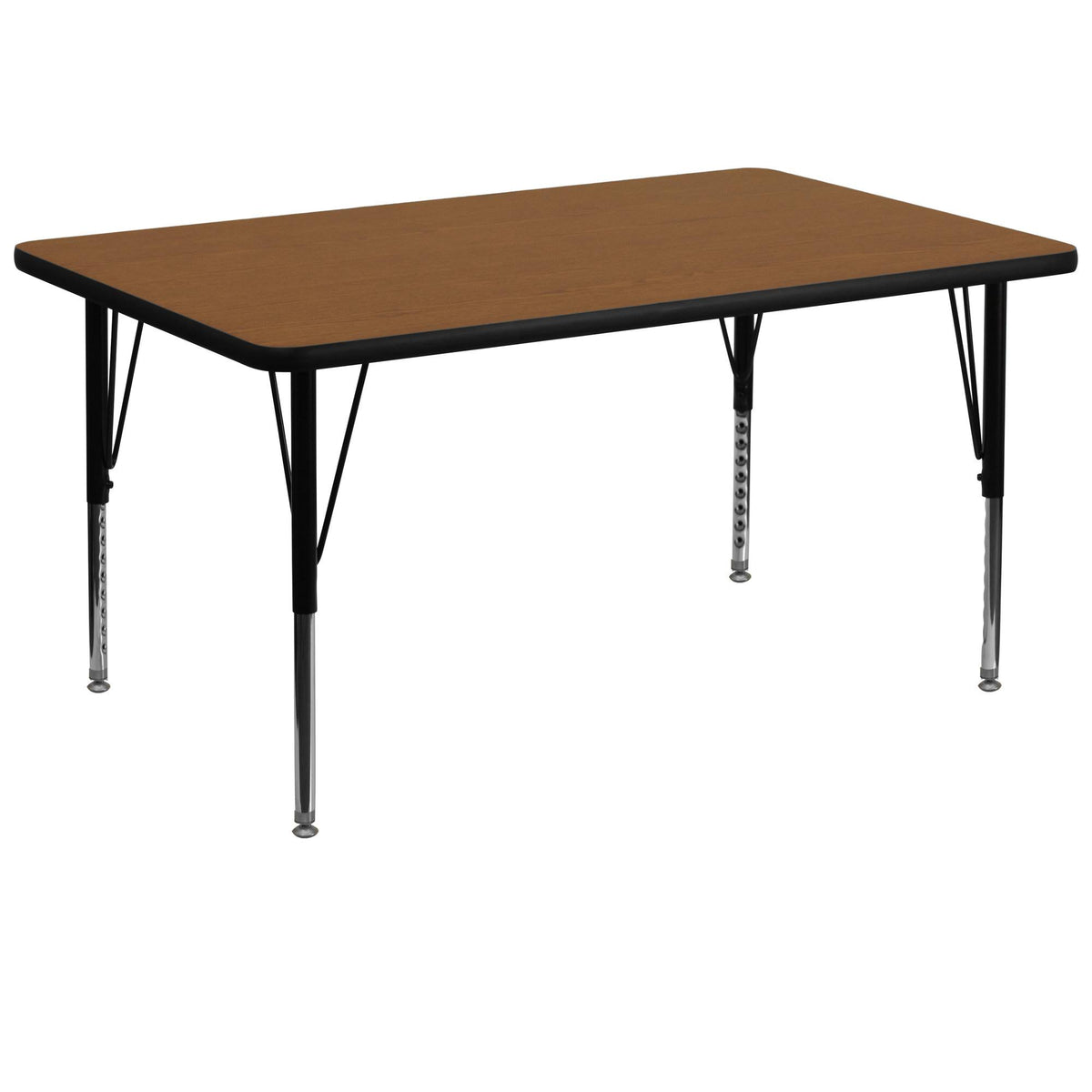 Mobile Round Oak Laminate Activity Table G370409